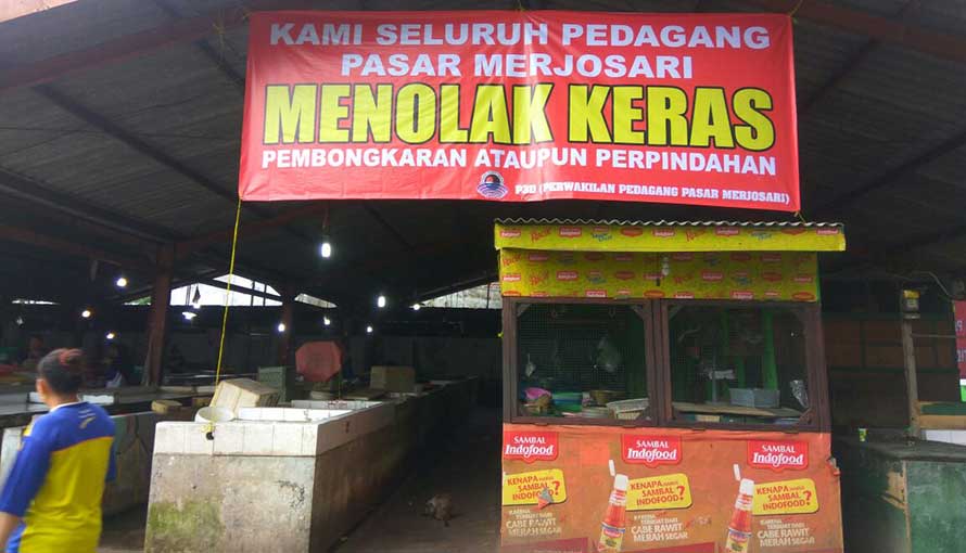 Tegas, Pedagang Tolak Relokasi Dan Pembongkaran Pasar Merjosari